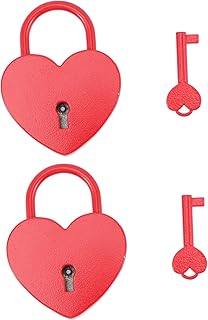 Uonlytech 2pcs Trailer Door Lock Door Lock Portable Padlock Outdoor Door Padlock Diary Lock with Key Mini Lock with Key Small Metal Locks Couples Love Lock Decorative Metal Locks Bag Lock