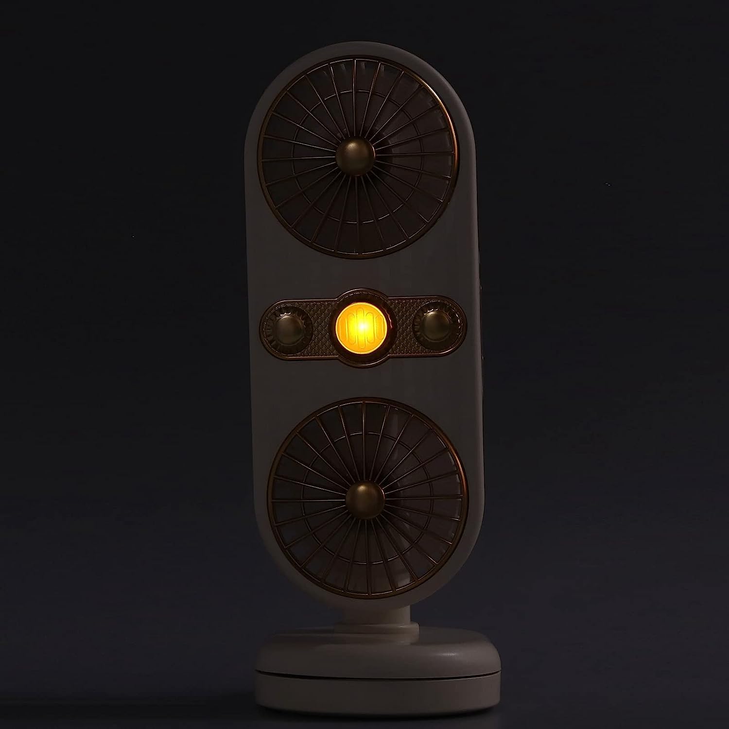 ZUMAHA Fan Ventilatore da scrivania a Doppia Ventola, Mini Ventilatore Portatile con Ricarica USB, Ventilatore Personale Verticale/a Clip, Ventola Regolabile a 360° Utile