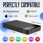 YOTUO 320GB External Hard Drive, Portable Storage Expansion HDD, USB 3.0 & USB-C for PC, Mac, Desktop, Laptop, Smartphone, PS4, Xbox One, Xbox 360, Office & Game