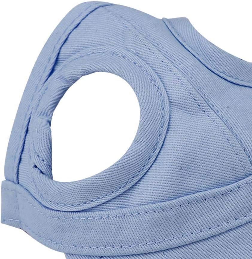 Pet Baseball , Dog Cat Outdoor Sunbonnet with Ear Holes Adjustable Ste Summer Pet Parent Child Hat(L e)