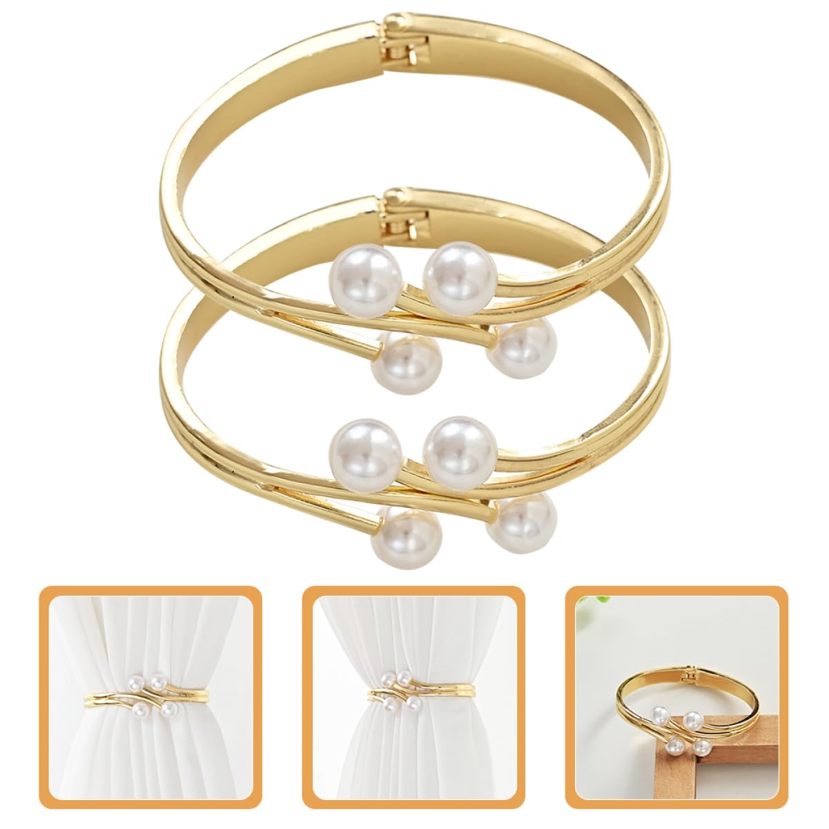 Alipis 8 Pièces Anneau de Rideau Sangle de Rideau Boucles de x fiables Support x Anneaux x Tringle à x décor embrasses de x à la Maison Attache de