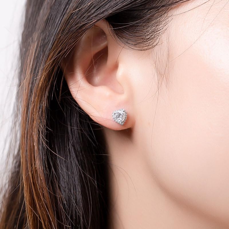 Orecchini Argento Donna, Quadrato Cubic Zirconia Orecchini Studs Per Le Donne Argento Orecchini Punto Luce Orecchini Anallergici Donna Orecchini Donna Argento Per Ragazze E Uomini