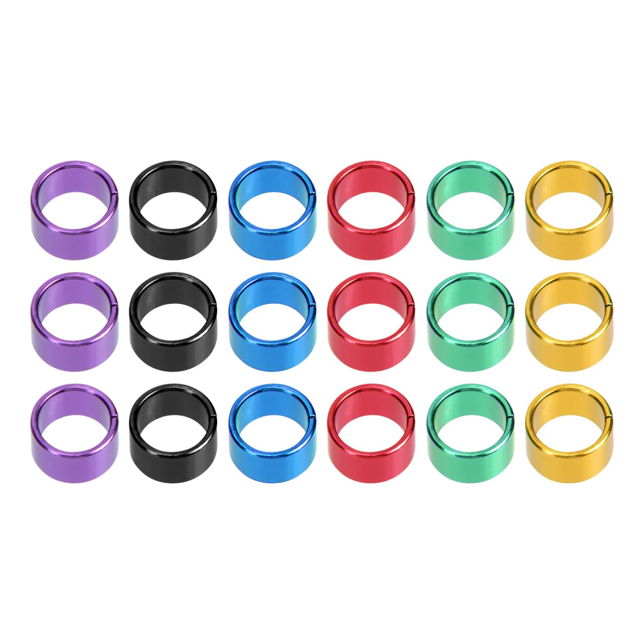 HEMOTON 18pcs Aluminium Pigeon Racing Rings Colourful Bird Leg Bands