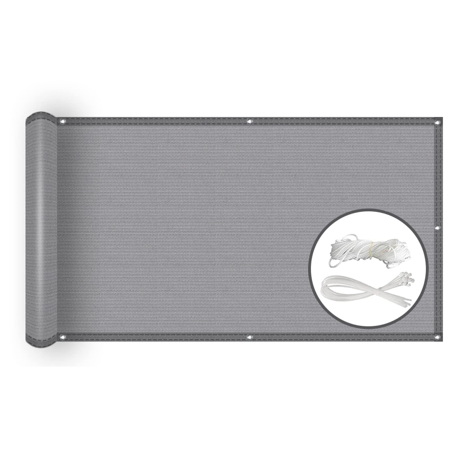 GJZQDKX Garden Fence70x1650cm Windproof & Waterproof Sunshade for Balcony Garden & Terrace with Grommets & Ties - Grey Outdoor Protection Solution