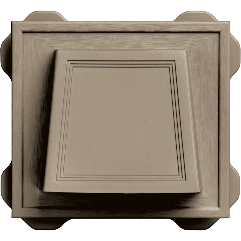 Builders Edge 140116774095 4" Hooded Dryer Vent 095, Clay