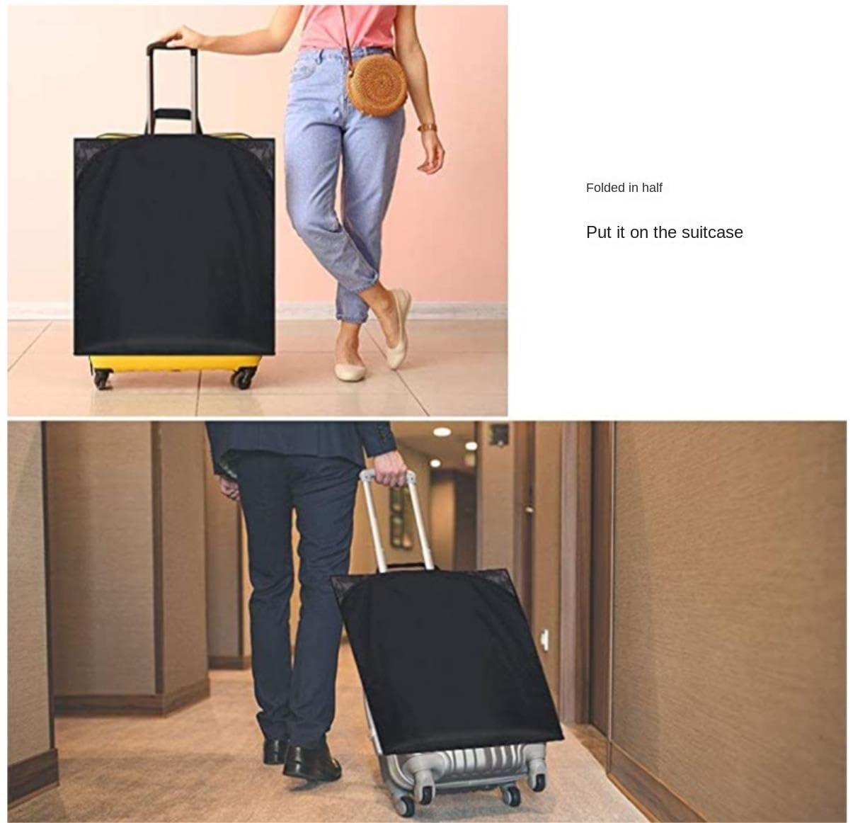 Torba Ubrania 5 szt. 50 "torby na ubrania podróżne 4" torby suknię z klinami suknie długie kieszenią wisząca torba garnitury Okładka