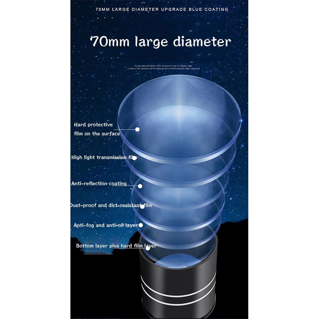 70mm Astronomico, per Astronomia, Portatile per Bambini, Perfetto per Bambini Adolescenti