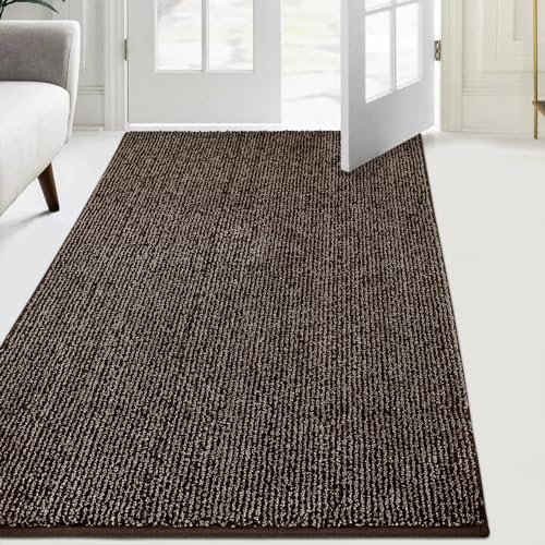 FCSDETAIL Zerbino cattura sporco per interni, 86 x 150 cm, lavabile in lavatrice, zerbino per cani, tappetino interno antiscivolo, per ingresso, scarpe e zampe fangose