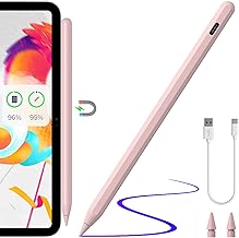 iPad Stylus Wireless Charging Pen Compatible with iPad Pro 11/12.9, iPad 6/7/8/9/10, iPad Air 3/4/5, iPad Mini 5/6, with Anti-Counterfeiting Touch Function and Tilt Detection (Pink)