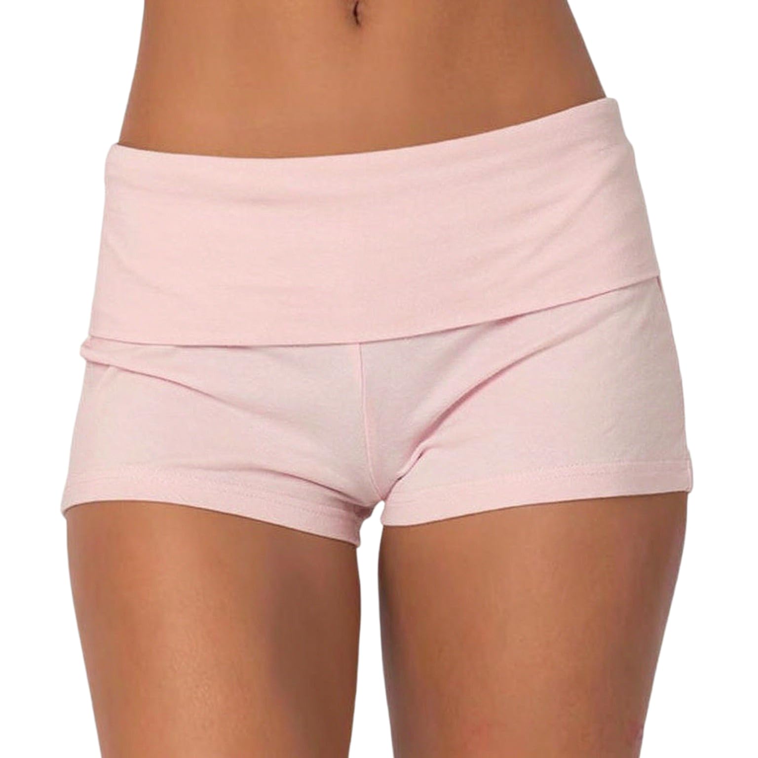Women Fold Over Mini Shorts Y2K Lounge Pajama Bottoms Low Rise Booty Shorts