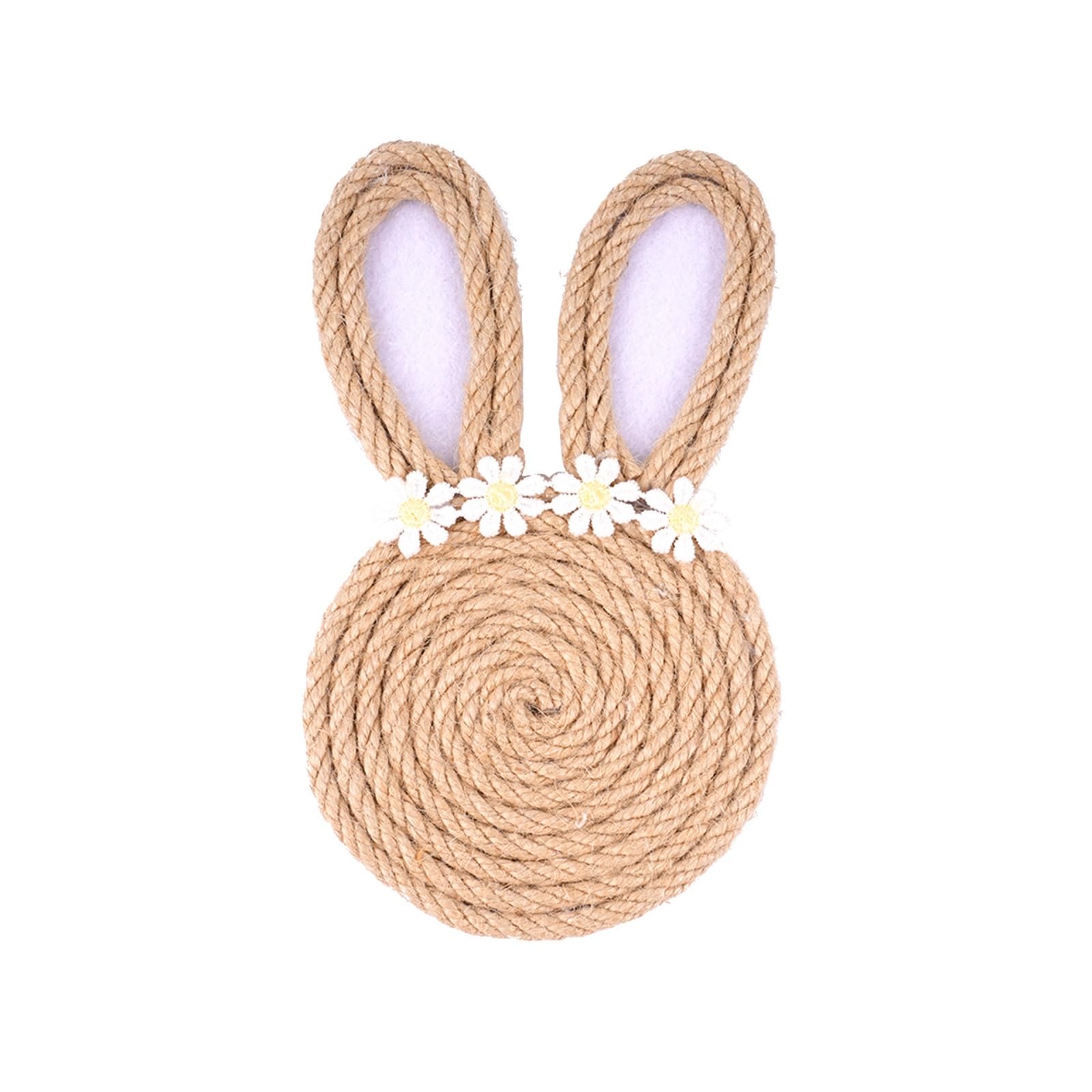 Osniyaw C Unique Easter Themed Oasters Woven Rope Non Woven Fabri Rabbit Shape Drink Oaster Gift For Housewarming Or Party Woven Rope Placemat
