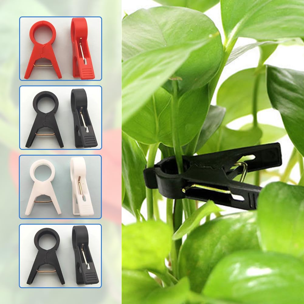 Pflanzenstütz-Clips, wiederverwendbare Gartenclips, gesicherte Kunststoff-Pflanzenclips für Kletterpflanzen, Outdoor, Pflanzenbefestigungsclips, Tomatenklammern für Saitengitter, Rankenclips,
