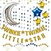 KUNGYO Twinkle Twinkle Little Star Decorations Kit-Glittery Gold Banner-Blue Star Garland -Cupcake Toppers-Moon&Star Mylar Foil Balloons -Perfect Boy Baby Shower Birthday Party Decor Supplies