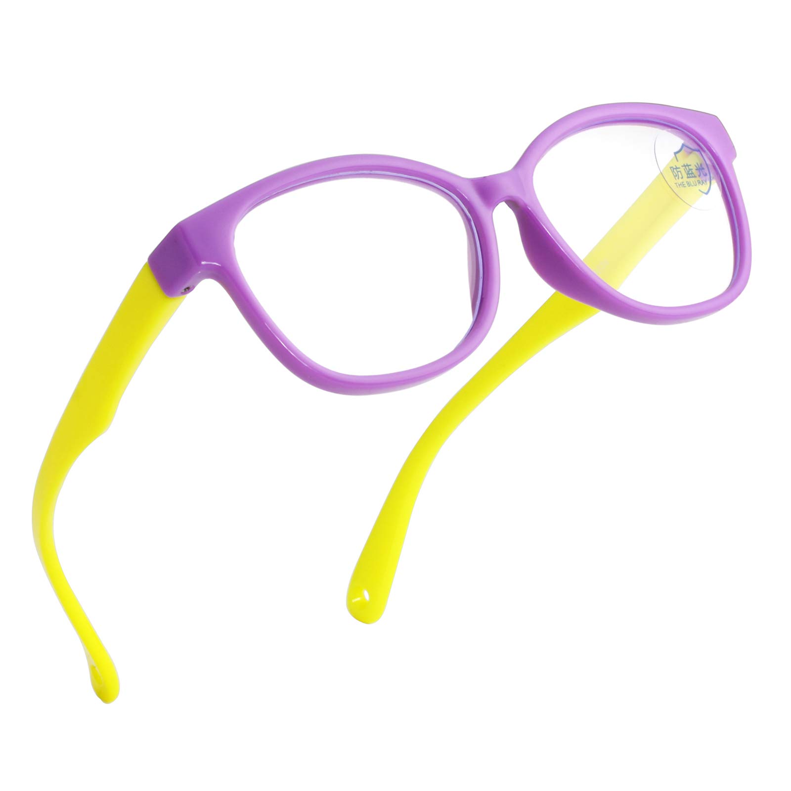 Teumire Kids Blue Light Blocking Glasses TPEE Rubber Anti-break Frame Computer Gaming TV Eyewear for Boys Girls Age 3-9