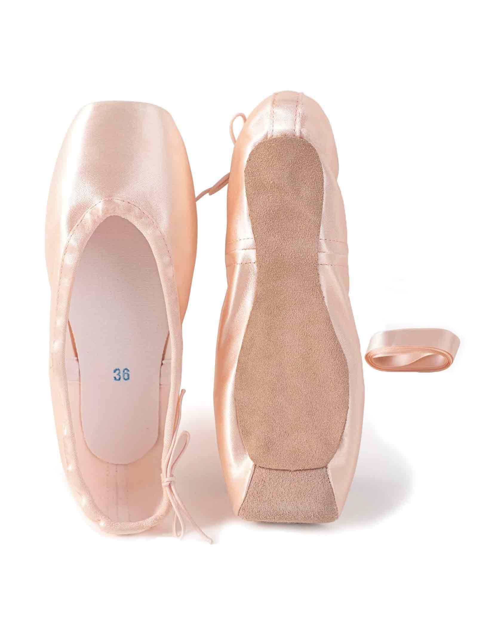 Ballet Pointe Shoes Girls Women Ribbon Ballerina Shoes with Toe Pads-image-49