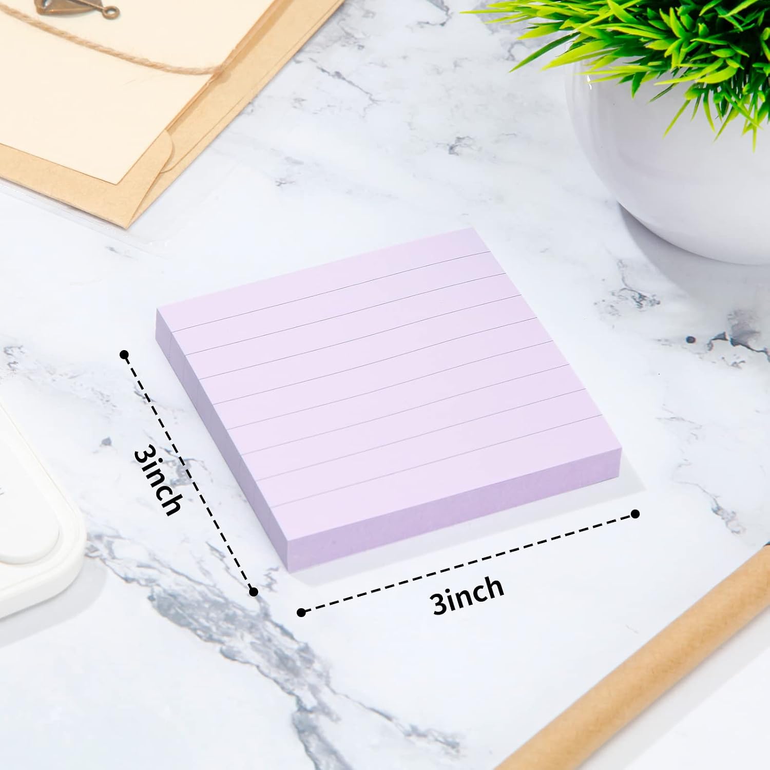 12 Pads Mulandi Lined Pop-Up Sticky Notes 3x3 Inch 50Sheet/pad Memo Refills image 2