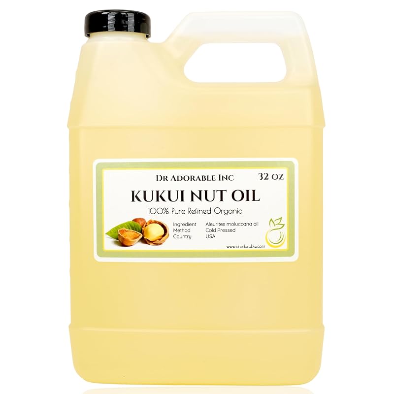 Dr Adorable Óleo de Kukui Pure Natural Organic prensado a frio 946 mL