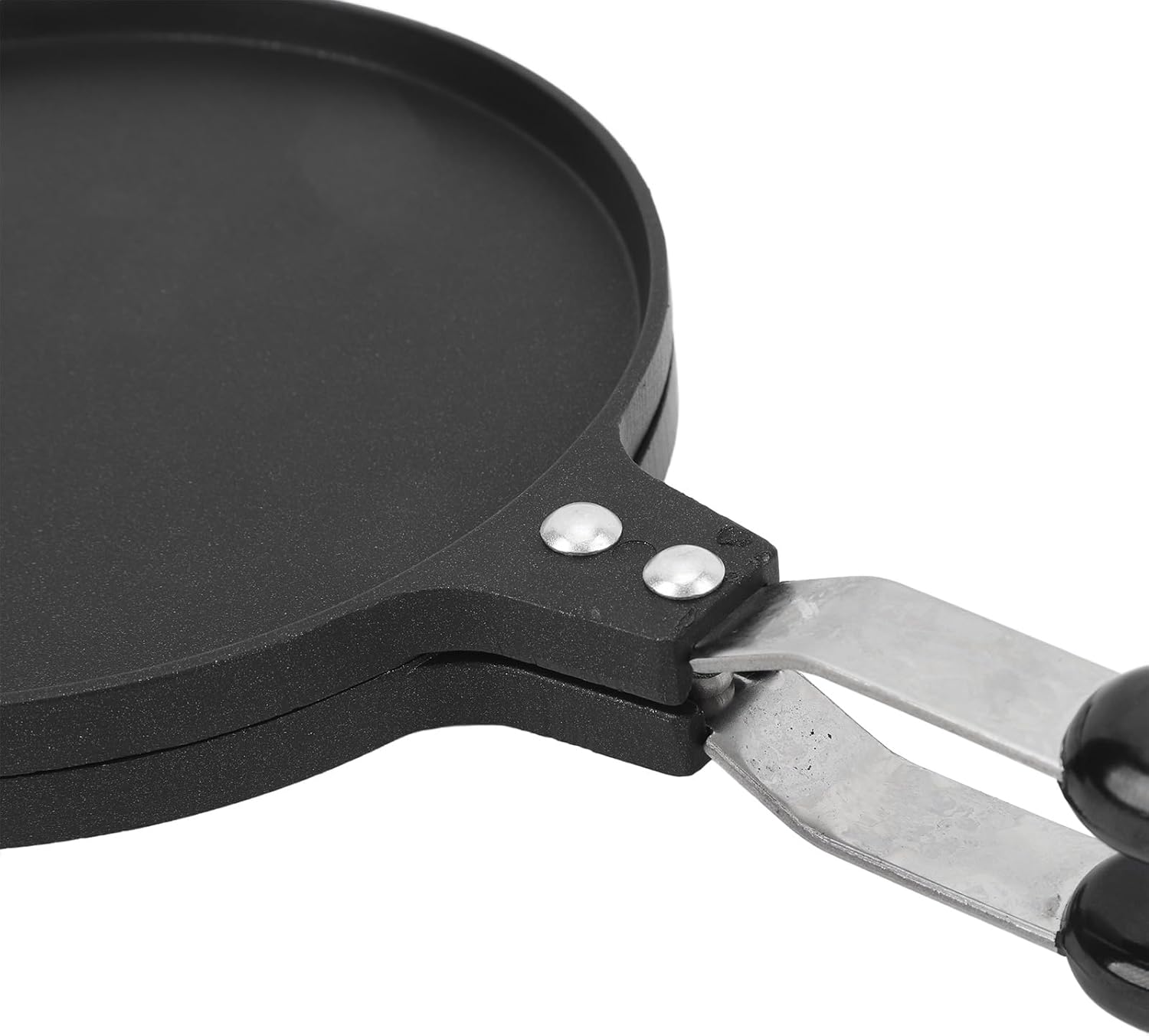 Waffle Cone Maker, Egg Roll Press Pan, Stick Proof Aluminum Stove Top Tortilla Press with Handle for Kitchen, 6.8Inch (Glossy Style)