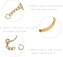 Decorcrafts Gold Color Metal Split Keychain Ring Parts Key Chains 25mm with 26mm Chains and Open Jump Ring for Craft Key Ring (100) gallery image