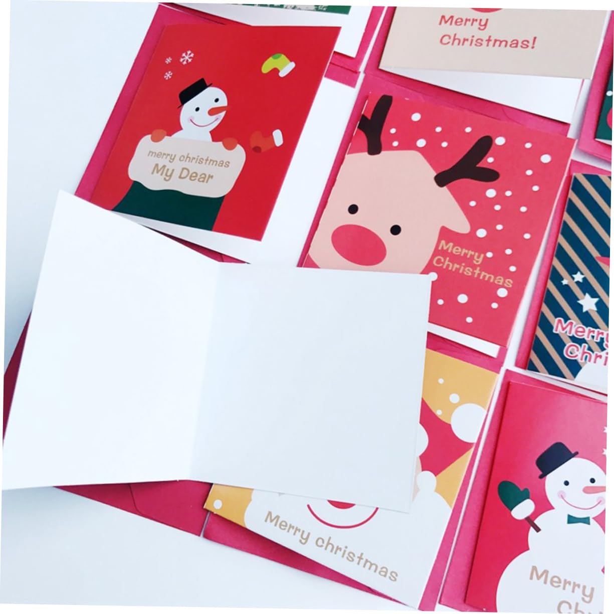 Operitacx 128 Piezas vacaciones tarjetas de felicitación tarjeta de agradecimiento de navidad tarjetas de felicitación de navidad surtido de tarjetas de felicitación negocio