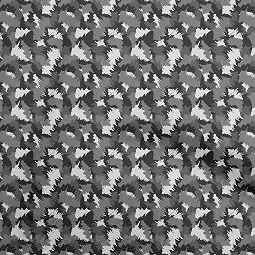 oneOone Cotton Cambric Gray Fabric Camouflage Sewing Material Print Fabric By The Yard 42 Inch Wide-21