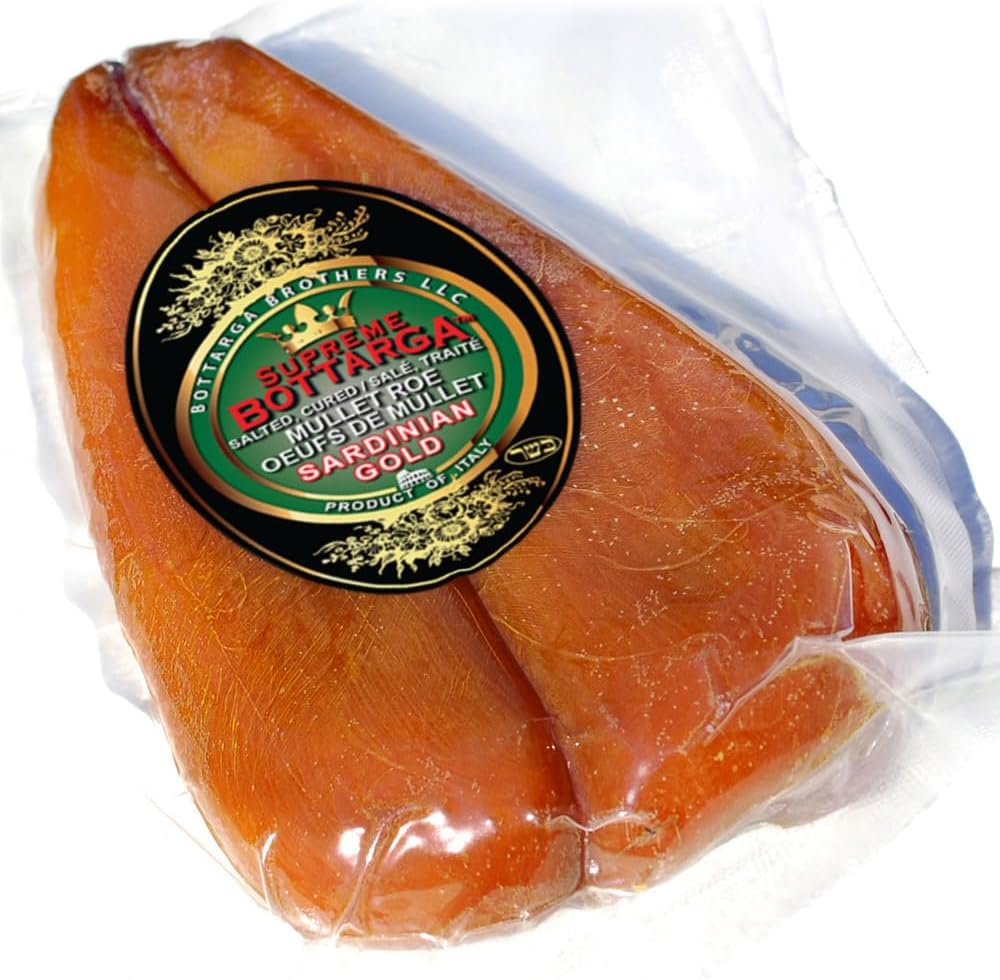 Supreme Bottarga Sardinian Gold - Authentic Sardinian Bottarga/Kosher - Approx. 3.5oz