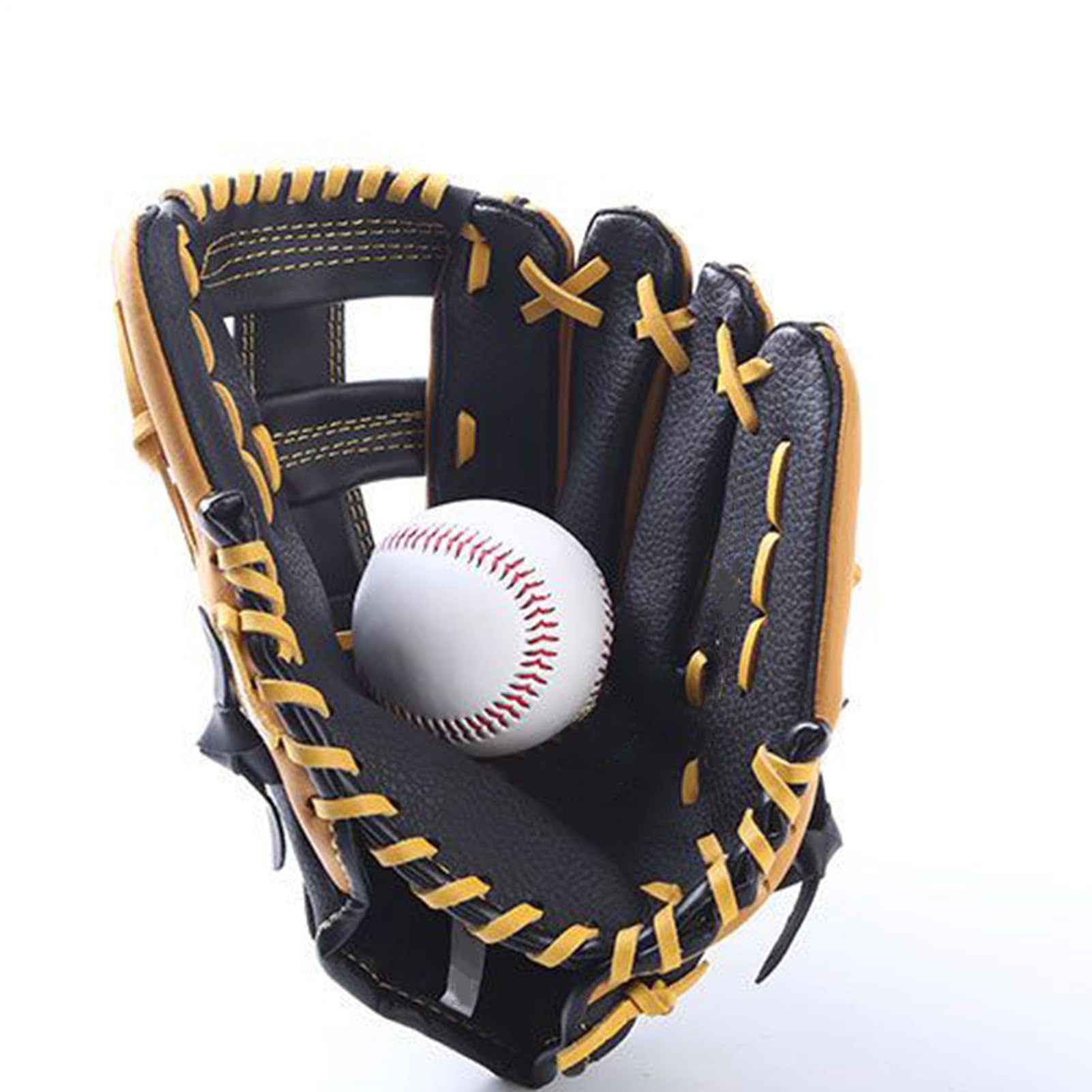 Gant de baseball en cuir souple, gants d'entraînement pour balle molle Outfield, durables pour jeunes et adultes, gants d'entraînement confortables pour le baseball et le softball