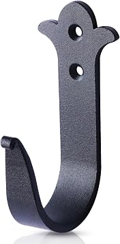 Decorative Iron Hooks, Black Wall Mounted Hooks Heavy Duty Rustic Metal Hanger for Hanging Coats, Hats & Bags, Rustic Towel, Key Holder, Scarves, Purses, Backpacks Home Decor 1