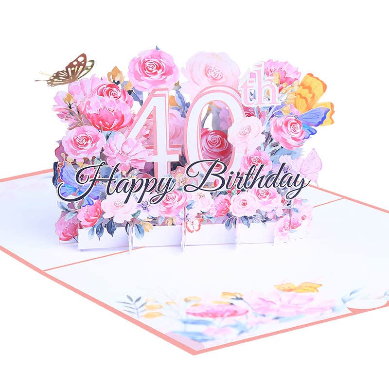 Amazon.com : Happy 40th Birthday Card, 40th Birthday Cards