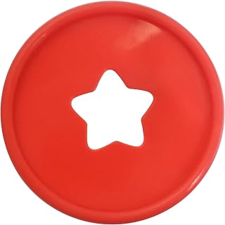100PCS 1.4inch/35MM Binder Rings Expansion Disc Star Binding Discs Discbound for DIY Planners Scrapbook(Red Star,1.4inch/35MM)