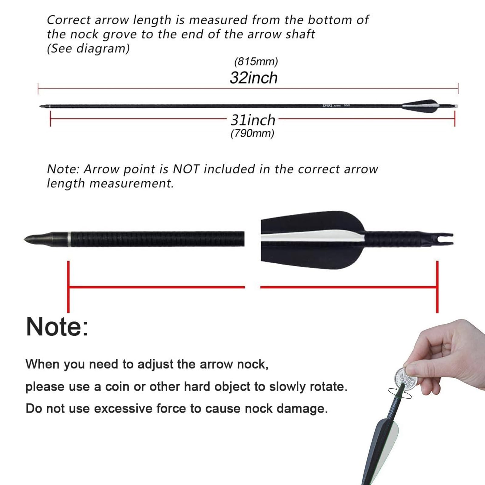 Archery Fiberglass Arrows 31 inch Spine 550 for Recurve Compound Bow with Replacement Tips Outdoor Practice Targeting