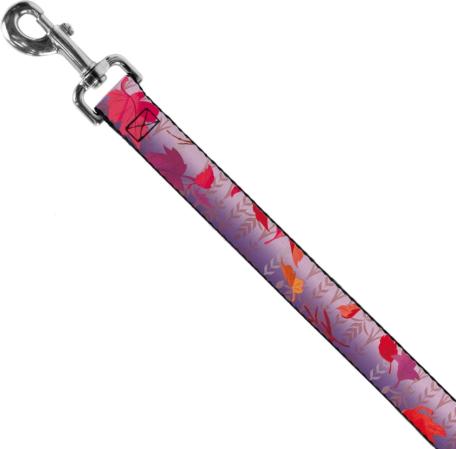 Disney Pet Leash, Dog Leash, Frozen II Swirling Leaves Floral Trim Purples Reds, 6 Feet Long 1.0 Inch Wide