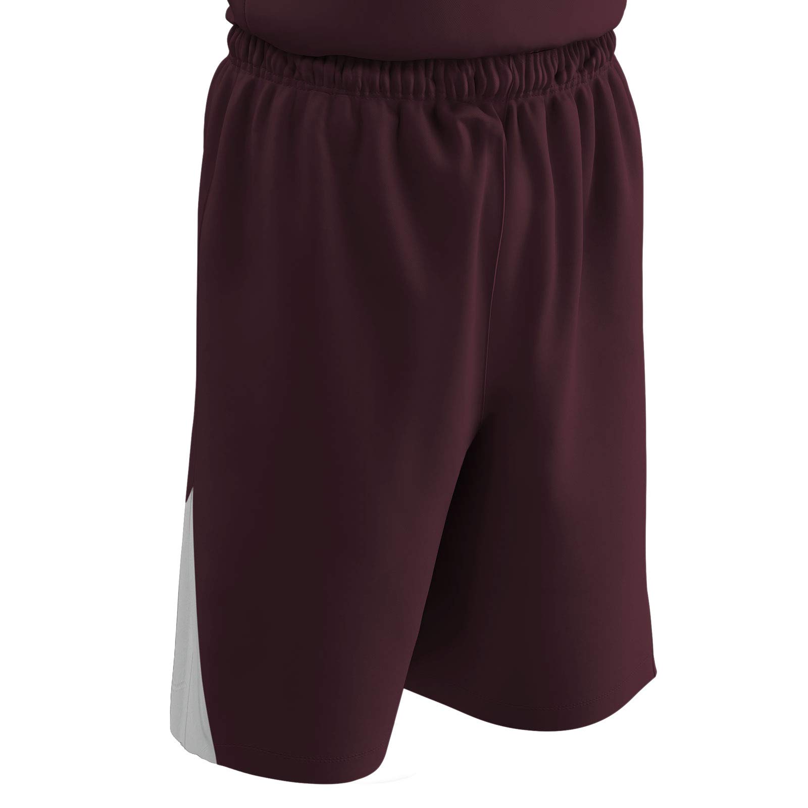Short de basket-ball réversible Champro bordeaux blanc XXL adulte