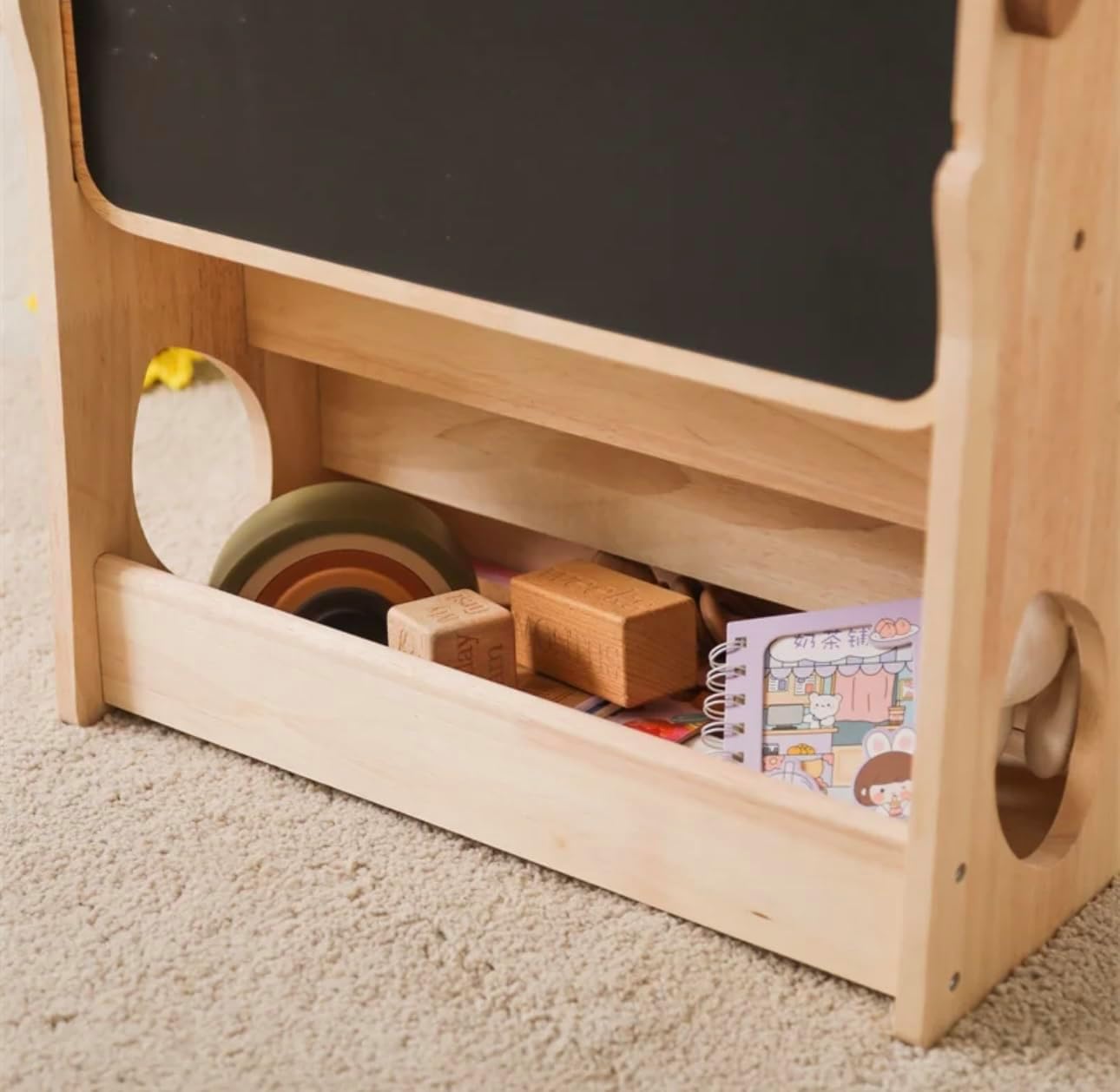 Wooden Montessori Bookcase for Kids Furniture