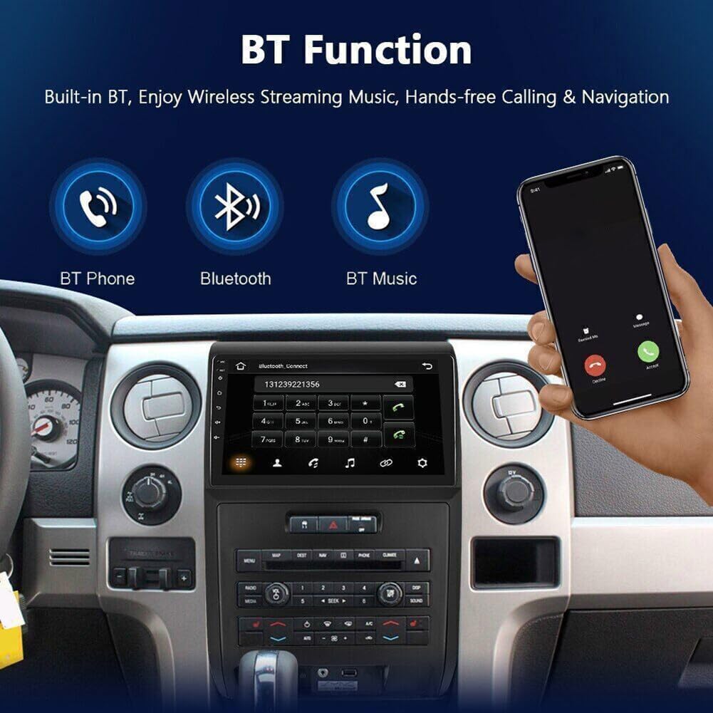 Android 13 Double Din Car Stereo 9" Double Din Android Stereo with 2GB RAM and 32GB ROM GPS Radio Player FM Navi with Carplay Android 13 for Ford for F150 for F-150 2009-2014