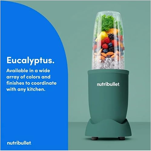 Miniatura 3 de Nutribullet s PRO - Licuadora individual de 900 W, eucalipto menta, incluye taza de 32 onzas, tapa para llevar, guía del usuario (idioma español no