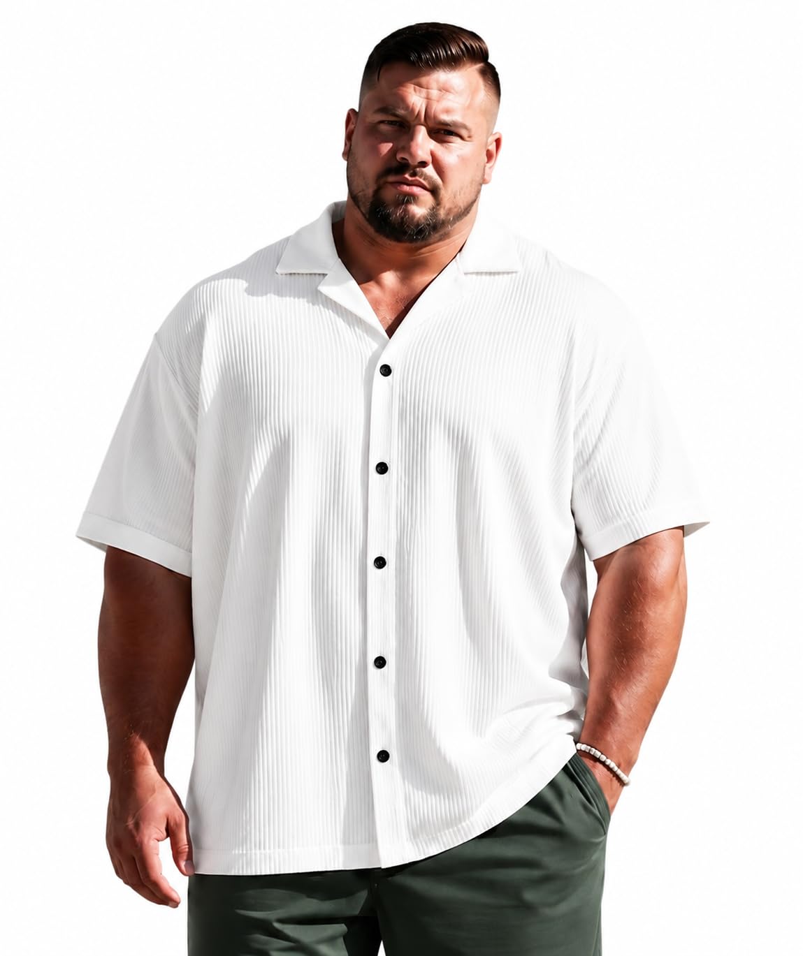 Men's Oversized Textured Casual Shirt-picture-30