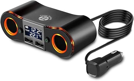 Adaptador del Encendedor de Cigarrillos Coche 80W Divisor Z?calo Poder Cargador de Coche 12V 24V con Puertos Carga USB dual Interruptor Independiente para iPhone,Samsung,GPS, Dashcam,tel?fono Android Adaptador del Encendedor de Cigarrillos Coche 80W Divisor Z?calo Poder Cargador de Coche 12V 24V con Puertos Carga USB dual Interruptor Independiente para iPhone,Samsung,GPS, Dashcam,tel?fono Android