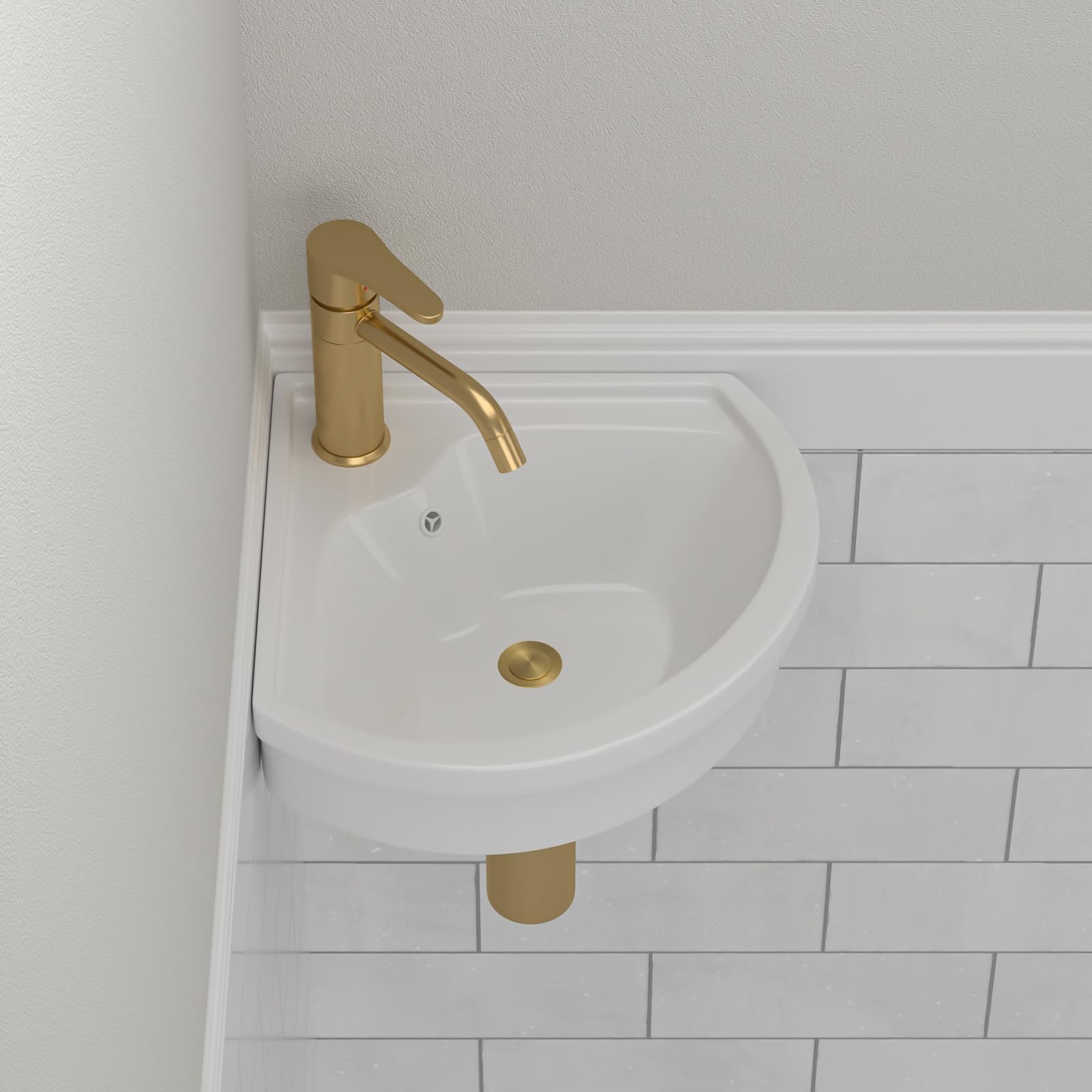 Beslend Triangle Corner Wall Mount Sink