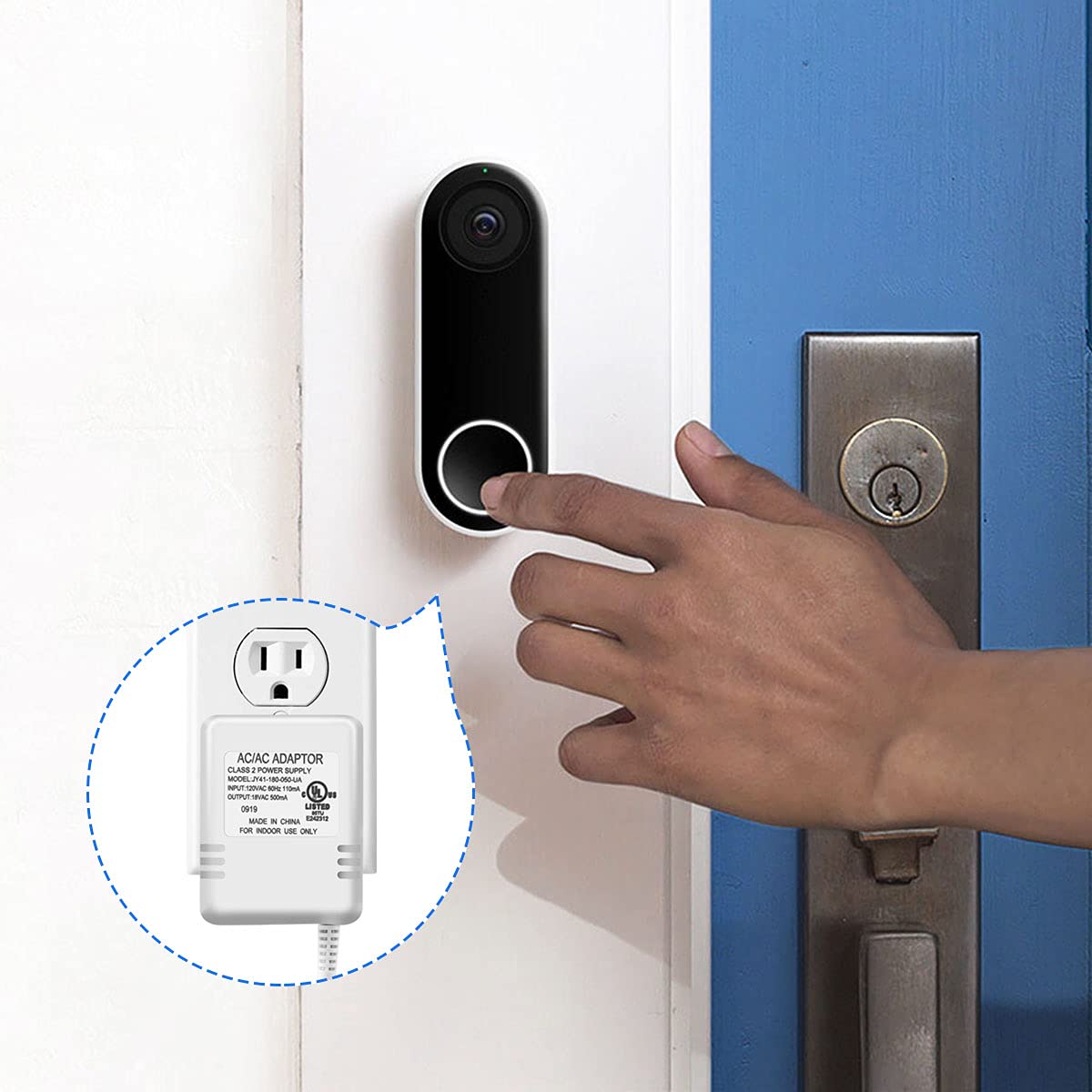 18V Doorbell Transformer, LANMU Power Adapter Compatible with Nest