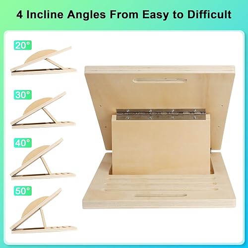Miniatura 3 de Tabla inclinada para estiramiento de pantorrillas, 3 en 1 antideslizante para sentadillas, tabla de equilibrio de cuña para terapia física,