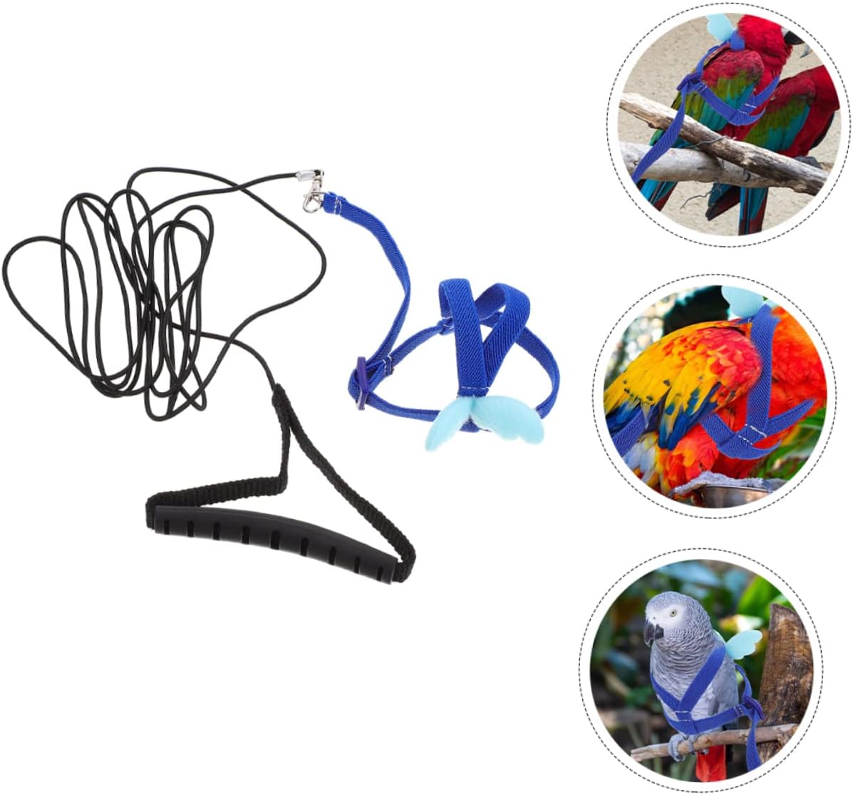 FRCOLOR 4sets Portable Bird Elastic Leash for Outdoor Training Wear-Resistant Cockatiel Flight Strap Safe and Comfortable Parrot Supplies for Daily Use