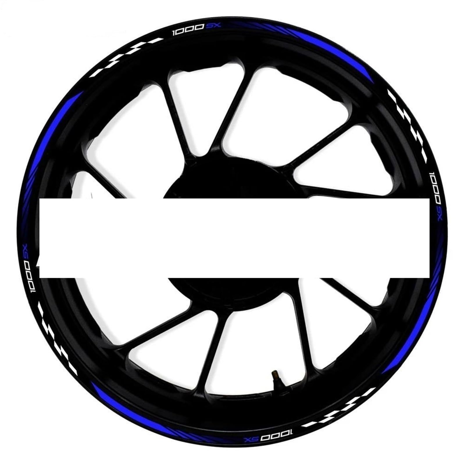 Motorcycle Wheel Stickers Sports Edge Stripe Reflective Film for Kawasaki Z1000SX Z-1000SX Decorative(Color8)