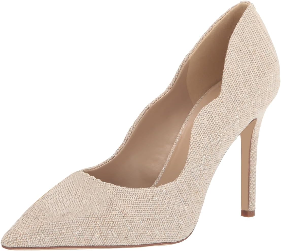 FOWT Women Pointed Toe Slip on Pumps Weave Edge Stiletto High Heels Party Office Evening Shoes Size 4-16 US