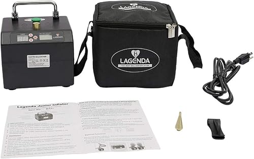Miniatura 8 de B23 Lagenda - Bomba eléctrica portátil para globos, inflador de globos para fiesta, soplador de aire eléctrico con temporizador y batería para