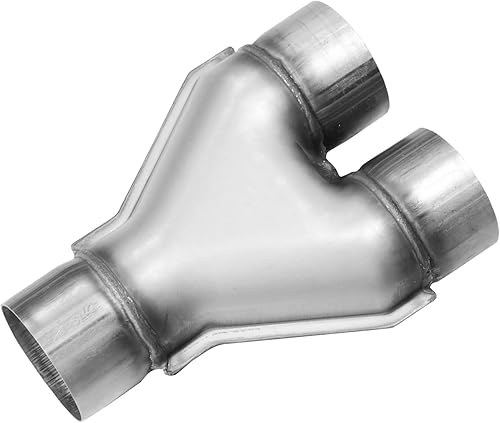 Tubo de escape universal de acero inoxidable 409, conector adaptador de escape doble de 2.5 pulgadas a 2.25 pulgadas para automóvil, camión,