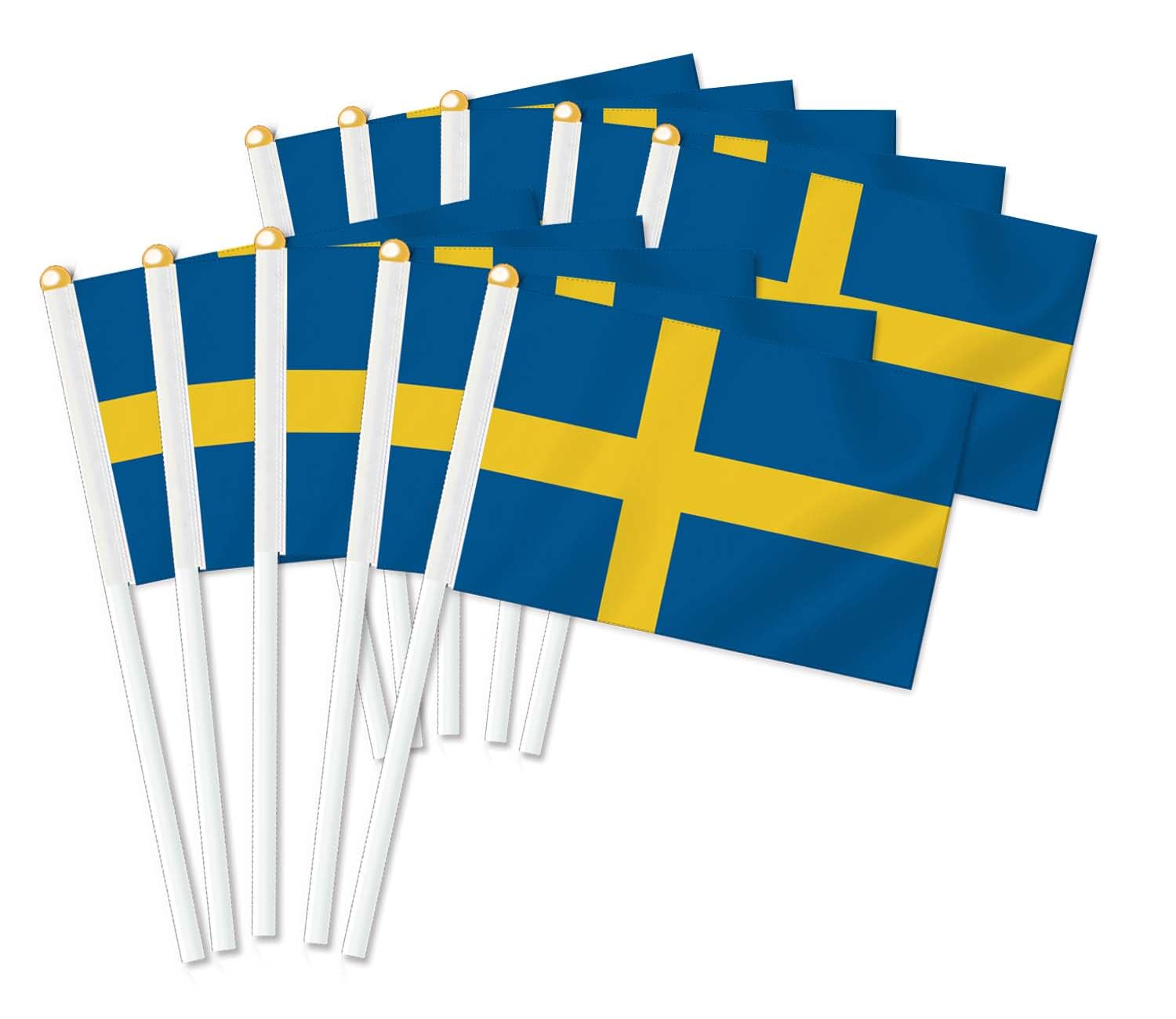 25 banderas de Suecia, decoración de mano de Suecia, bandera de Suecia, decoración hecha a mano, bandera de Suecia