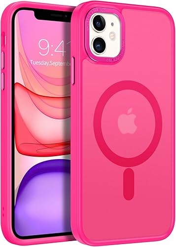 Miniatura 9 de BENTOBEN Funda para iPhone 11, funda magnética para iPhone 11 compatible con MagSafe translúcida mate, delgada, a prueba de golpes, antihuellas,