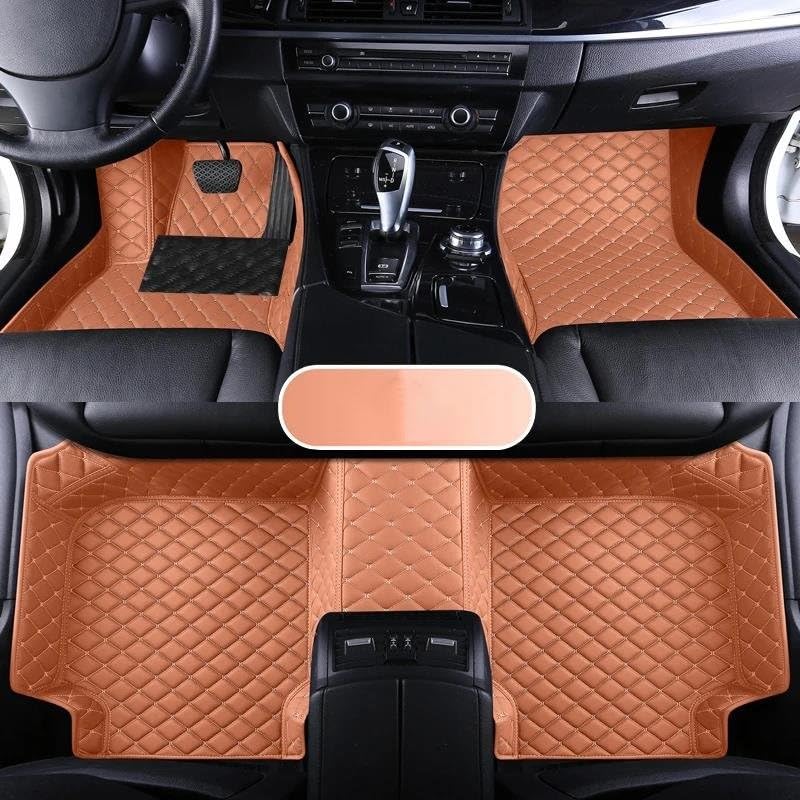 Tapis de sol en cuir marron imperméable pour Mercedes Classe A W176 de 2013 à 2019