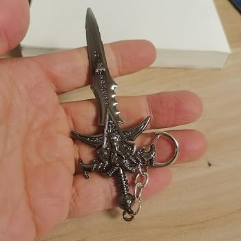 Gaweco Wow Frostmourne Sword Keychain Metal Keyring Cosplay